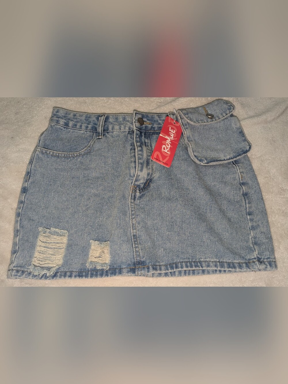 NWT Romwe denim cargo mini skirt Sz. M